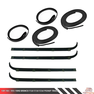 NUEVO Kit de sello de barrido de ventana de puerta para Ford Bronco F150 1987-1997 Foto 1 de 4