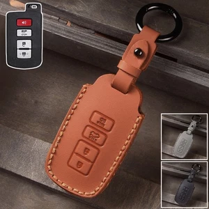 Genuien Leather Car Key Case Cover For Toyota Avalon Yaris Prius Camry Corolla - Picture 1 of 12