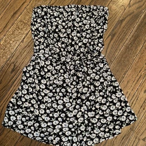 American Eagle Women’s Strapless Floral Smocked Romper Size Sm Festival Boho - Picture 1 of 7