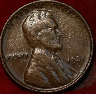 1931 Philadelphia Mint Copper Lincoln Wheat Cent - Image 1 of 2