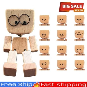 Decorazione Figura Uomo in Legno Scuotitore,Bambola in Legno con Piedi Scuotitori - Foto 1 di 14