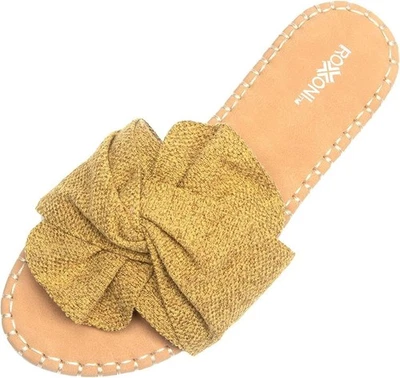 Zapatillas sandalia Pupeez punta abierta para mujer - zapatos deslizables interiores y exteriores Foto 1 de 4