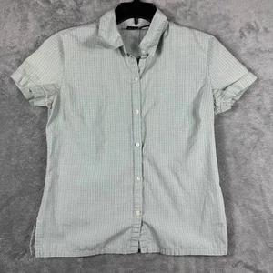 GAP Youth S Shirt Button Down Gray Stripe Patterned Casual 100% Cotton - Picture 1 of 5