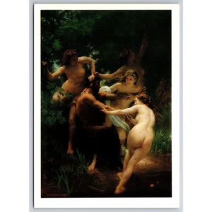 Postal Ninfas y Sátiro Adolphe William Bouguereau - Imagen 1 de 2