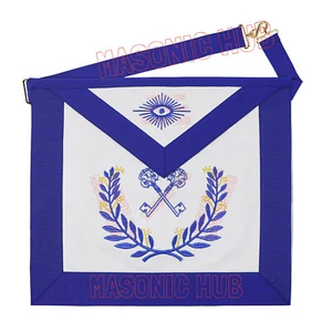 Freimaurer Regalia Blue Lodge SCHATZ Lammfell Schürzen - - MASCHINENSTICKEREI LOGO - Bild 1 von 5