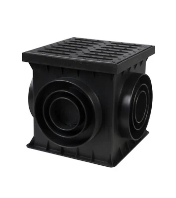 JECO Hofablauf Einlaufkasten Einlaufschacht Hofentwässerung Regenablauf Boden 25x25