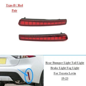 For Toyota Levin 19-23 Pair D Red Rear Brake Taillight Bumper Reflector Light - Picture 1 of 6