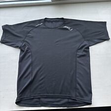 2XU SMD Men Activewear Training/Running/Gym Shirt Black Short Sleeve Shirt Top