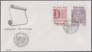 ICELAND Sc # 597-8 FDC FIRST ICELANDIC BIBLE - Picture 1 of 1