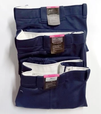 Pantalones XL de softbol para mujer Mizuno azul marino parte inferior elástica rodilla reforzada nuevos con etiquetas  Foto 1 de 4