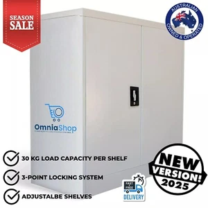 Steel Storage Cabinet Locker Office Garage File Stationery Cupboard Furniture - Picture 1 of 9