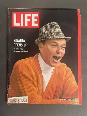 Life Magazine April 23 1965 Frank Sinatra Opens Up Advertisement Ford Mustang GT - Image 1 of 4