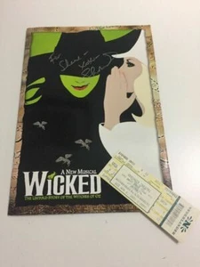 Wicked Broadway Souvenir Program 2003 Signed Shoshana Bean and Ticket Stub - Picture 1 of 12