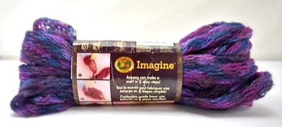 Cachecol de fita Imagine Prints fio marca leão - 1 novelo cor roxo neblina #314 - Imagem 1 de 3