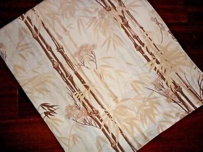 VINTAGE WAMSUTTA BALI BAMBOO BROWN & TAN NATURE (1) QUEEN FLAT SHEET 89X94 - Image 1 of 4