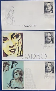 Set of Three different U.S. #3943 37¢ Greta Garbo FDCs (Gary) Hudeck Cachets - Picture 1 of 7