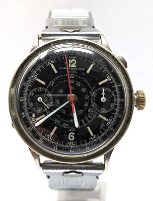 Orologio Agfa anni 40 mechanical chronometre monopusher jumbo chron monopulsante - Immagine 1 di 4