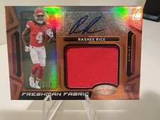 2023 Certified Rashee Rice Freshman Fabric Mirror Signatures Orange /249