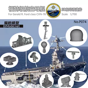 P074 1/700 Piezas impresas en 3D para CVN-78 USS Ford clase portaaviones kit - Imagen 1 de 5