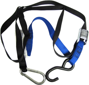 Grip Karabinerhaken Motorrad Spanngurt blau und schwarz 25 mm - Bild 1 von 1