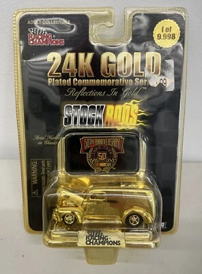 Racing Champions Nuevo Sellado Stock Varillas 1/9998 Sellado NASCAR 24k Oro Big Mac Coche Foto 1 de 4