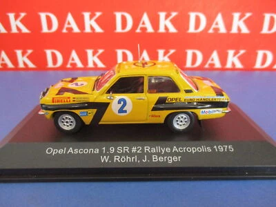 Die cast 1/43 Modellino Auto Opel Ascona 1.9 SR Rally Acropolis 1975 W. Rohrl - Immagine 1 di 4