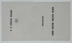 Nikon Rangefinder S-36 Motor Drive Instruction Book #2 .... V.Rare,not complete - Picture 1 of 3