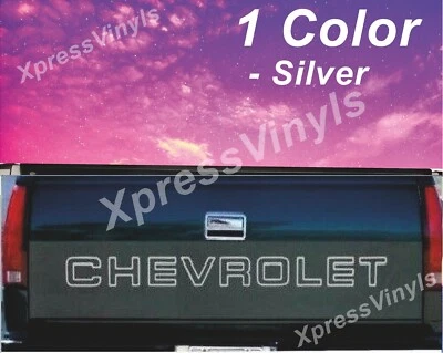 Calcomanía adhesiva de vinilo plateada para puerta trasera Chevrolet 1500 Silverado 1500 Foto 1 de 3