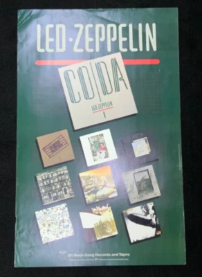 Led Zeppelin Coda Swan Song Records & Tapes Promotional Poster (B) - 32” x 20.5” - Image 1 of 4