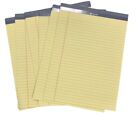 Tampons légaux jaunes 8,5 x 11 6 pièces tampons-notes papier d'écriture large réglé 50 par tampon