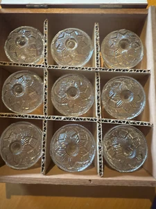 antique pressed glass sandwich 1820s dresser set empire sheraton - Picture 1 of 23