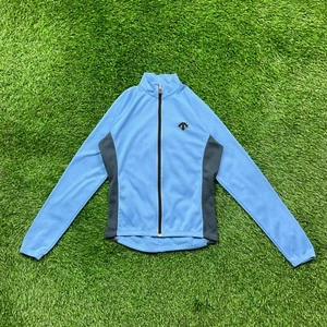 DESCENTE Full-Zip H2Zero Tech Cycling Long Sleeve Jacket Womens M Light Blue - Picture 1 of 10