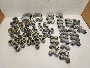 Posten 78 Stck. sortiert Appleton flüssigkeitsdichte Verbindungsverschraubungen 1/2", 3/4", 1" - Bild 1 von 16