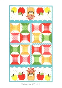 PINT SIZE TABLE RUNNER "SEPTEMBER" ~ Thread Spools ~ 13 X 23" ~ Shabby Fabrics - Picture 1 of 4