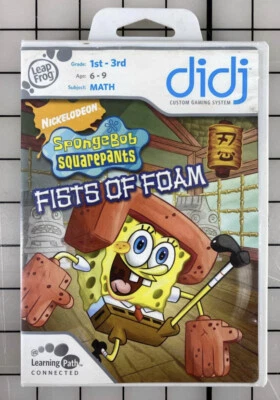 LEAP FROG  SpongeBob "Fists Of Foam" MATH 6-9 yrs 1st-3rd grade - DIDJ GAMING - Image 1 of 4