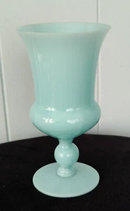 Antique Portieux Vallerysthal Goblet ~ Robin Egg Blue c1840 - Picture 1 of 4