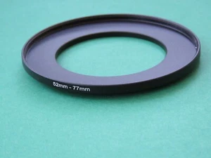 52 mm-77 mm Stepping 52-77 Step-Up Stecker-Buchse Filter Ring Adapter 52 mm-77 mm - Bild 1 von 2