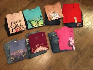 NWT~Girls size 10/12 & 12 clothes lot of 14 Pcs.~Spring / Fall Outfits~SO,Disney - Picture 1 of 4