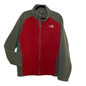 The North Face Jacket Mens Size Large Red Gray Full Zip Fleece Flashdry Pockets - Picture 1 of 17