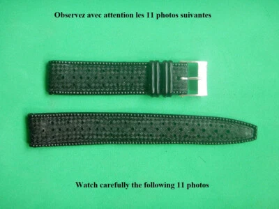 SANS MARQUE 18 MM BRACELET STRAP NOIR TROPICAL IDÉAL COMPRESSOR PLONGÉE DIVER