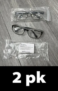 2pk Willochra Adult Unisex Safety Glasses, Black Frames - Picture 1 of 10