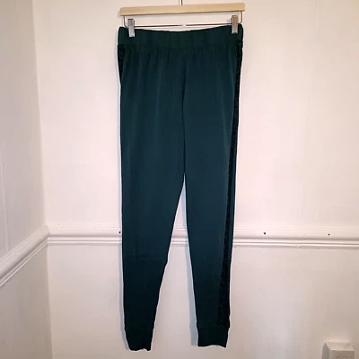 Next Pantalón Mujer Verde Talla M UK 10 12 Jogger Estampado Leopardo 100% Algodón Foto 1 de 4