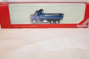 HO Scale Herpa, GMC Dump Truck, #6164 Blue BNOS - Picture 1 of 3
