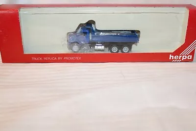 HO Scale Herpa, GMC Dump Truck, #6164 Blue  BNOS - Image 1 of 3
