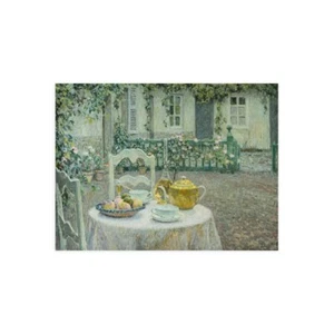 Impression Sur Toile Ou Papier Affiche Ou Cadre Henri Le Sidaner La Nappe Rose - Imagen 1 de 2
