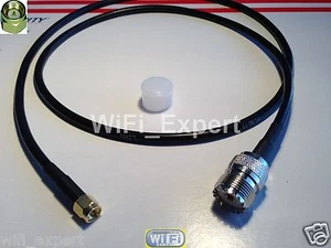 3feet UHF SO239 SO-239 female jack to SMA male plug Jumper pigtail cable RG58 - Picture 1 of 3