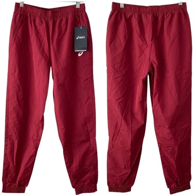 NUEVO ASICS Junior's Upsurge Cortavientos Jogger Pantalones de Pista Rojo Talla XL Athleisure Foto 1 de 4
