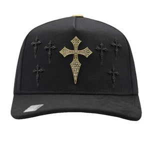 BIGG Boss BB Cruces Black & Gold Crosses Cap Contti Staten Island Snapback Mütze - Bild 1 von 4
