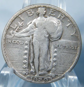 1929-D Liberty Standing Quarter Circulated - Picture 1 of 2