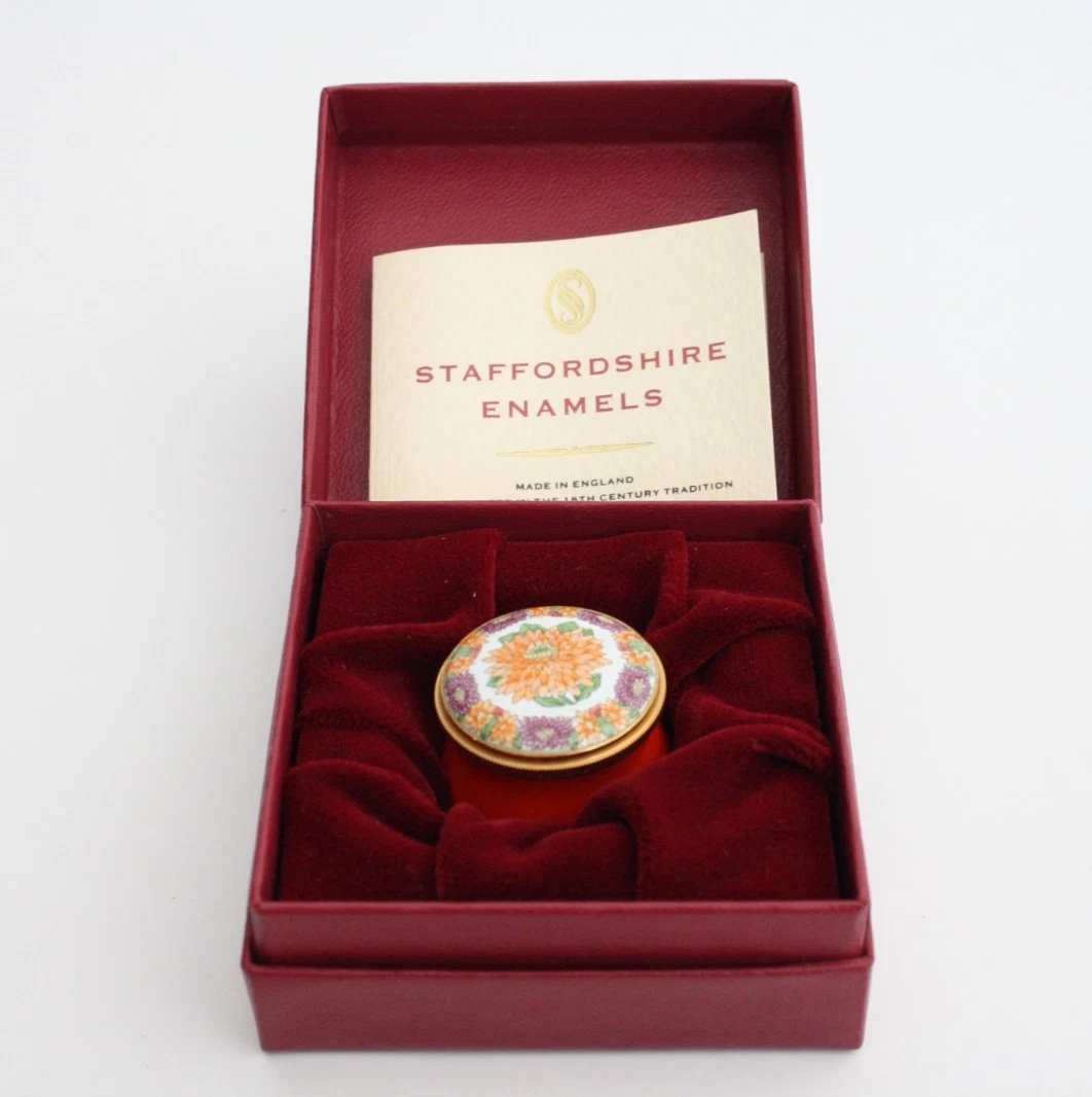 英国STAFFORDSHIRE ENAMELS ピルケース テディベアピルケース